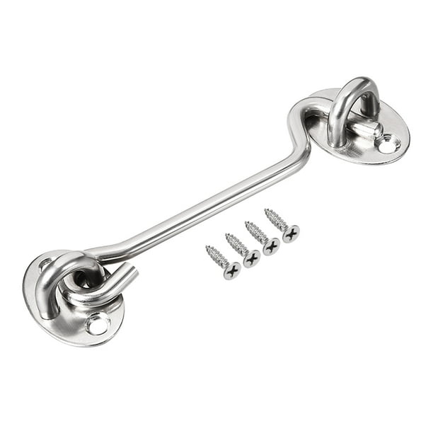uxcell 4.1 Cabin Hook Eye Latch Gate Door Swivel Window Door Hook Stainless Steel with Mounting Screws 1pcs uxcell 4.1 Cabin Hook Eye Latch Gate Door Swivel Window Door Hook Stainless Steel with Mounting Screws 1pcs